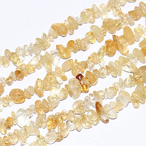 7-8mm Natural Citrine Gemstone Chips Loose Beads Semi Precious for Jewelry Making DIY Handmade Craft Supplies 1 Strand per Bag Approxi 34" - color: Citrine Chips