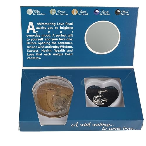 MilkyWay Wish Pearl Necklace Kit, DIY Necklace Making Kit, lotus Necklace Cage Locket Cultured Pearl in Oyster Set, 16.9", Surprise Gift For Wife, Girlfriend,Mother - color: B