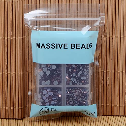4000Pcs Mixed Size Hot Fix Round Crystals Gems Glass Stones Hotfix Flat Back Rhinestones (Light Amethyst) - color: Light Amethyst, size: 4000 Count (Pack of 1)