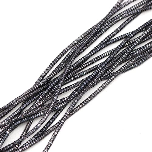ECYC Ltd 10g 1.5mm French Bullion Wire, Spiral Copper Coil Wire French Coil Embroidery Wire French Metallic Wire Flexible Jewelry Wire for Embroidery, Beading, Jewelry Making, Garment Design - color: Gray