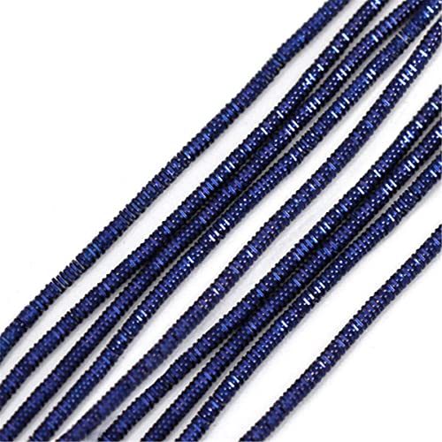 ECYC Ltd 10g 1.5mm French Bullion Wire, Spiral Copper Coil Wire French Coil Embroidery Wire French Metallic Wire Flexible Jewelry Wire for Embroidery, Beading, Jewelry Making, Garment Design - color: Dark Blue