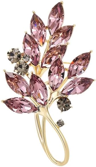 Leaf Brooches Rhinestone Freshwater Pearls Ginkgo Leaves Brooch Pin 18k Gold Plated Leaves Lapel Pins Jewelry Valentine's Day Birthday Gifts for Women Girls