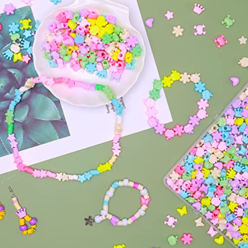 Eppingwin 1/2 pounds Shaped Pony Beads - color: Multi-Shaped, size: Medium Pack