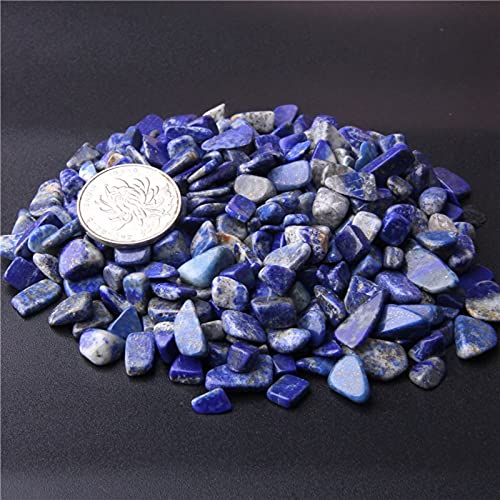 Natural 500 pcs Lapis Lazuli No Hole Undrilled Irregular Chip Gemstone Beads Rock Gravel Crystal Tumble Minerals Gravel Specimen Energy Decorative Stone Fish Tank Stone - color: Lapis Lazuli