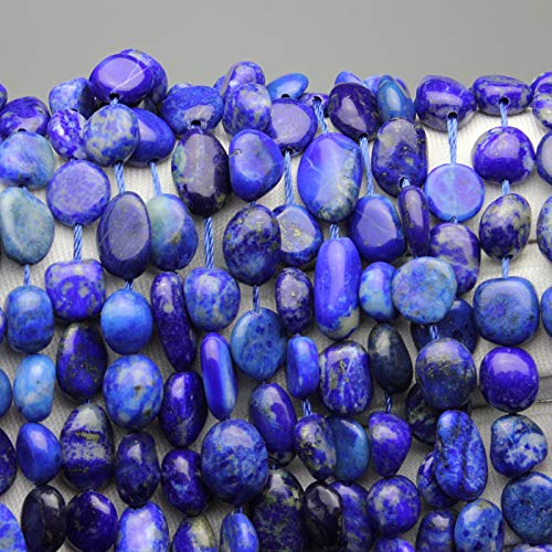 MJDCB Natural Irregular Shape Stone Beads 6-8mm Lapis Lazuli Gemstone Energy Cured for Jewelry Making Bracelet Necklaces - color: Lapis lazuli