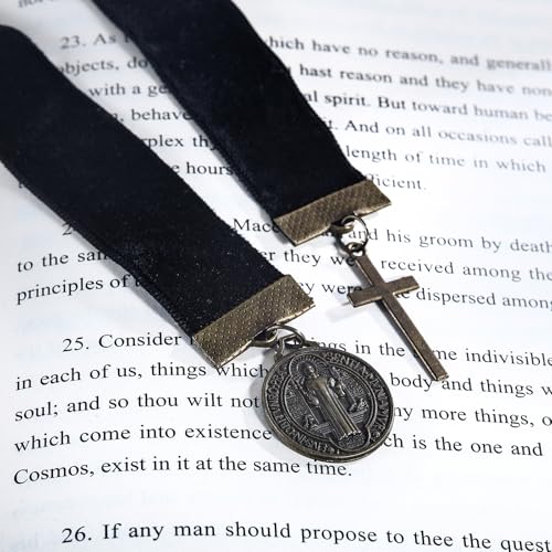 Vintage Religion Christian Bookmark with Cross Pendant Bible,Handmade Bookmarks for Reading Women,Men,Book Lovers,Girls,Teens,Teachers and Students - style: cross