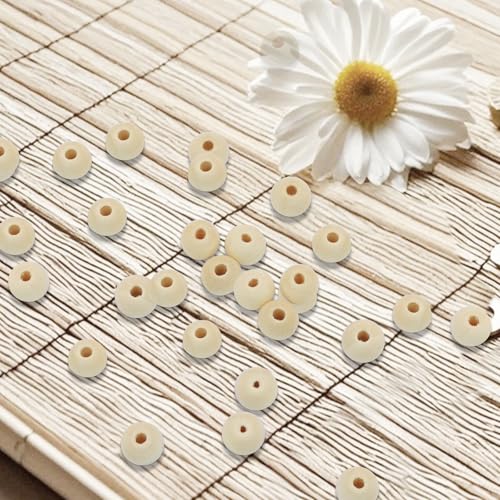300Pcs Natural Wood Beads, 8mm Small Round Wooden Balls, Unfinished Wooden Beads for Crafts, DIY Jewelry, Dream Catchers - size: 8mm