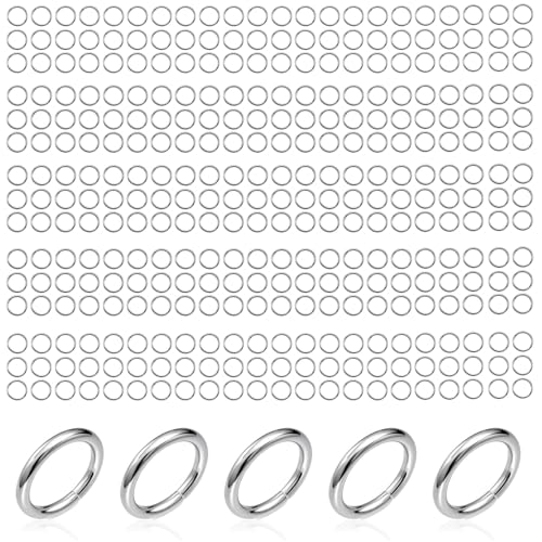 2000 Pieces No Tarnish Stainless Steel Jump Rings for Jewelry Making, 4mm, 20 Gauge Thickness, Silver (4mm) - color: 4mm