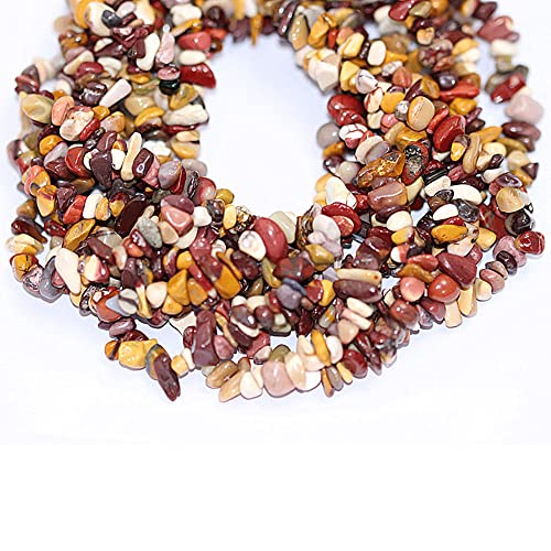7-8mm Natural Mookaite Gemstone Chips Loose Beads Semi Precious for Jewelry Making DIY Handmade Craft Supplies 1 Strand per Bag Approxi 34" - color: Mookaite Chips