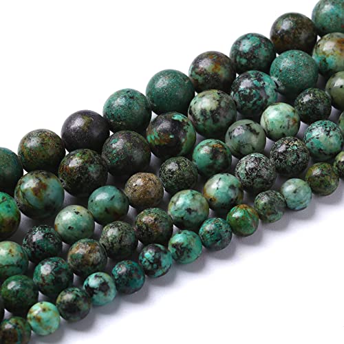 4mm 90pcs Natural African Turquoise Stone Beads for Jewelry Making Round Loose Gemstone Beads DIY Bracelet Necklace Earrings(African Turquoises, 4mm) - color: African Turquoises, size: 4mm