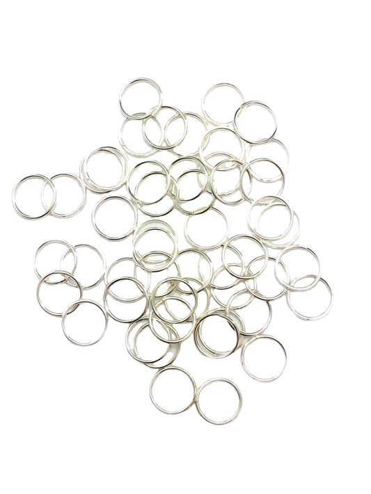 50pcs 925 Sterling Silver Open Jump Rings, 22 Gauge 7.2mm OD/6.0mm ID Made in USA by CRAFT WIRE - size: 7.2mm OD/6.0mm ID