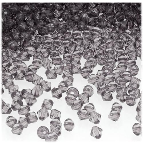 The Crafts Outlet, 1,000-pc Acrylic Bicone Beads, Faceted, 4mm, Clear