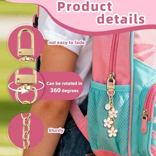 NCIWAN 30 PCS Keychain Making Kit Swivel Snap Hook Lobster Claw Clasps and Extender Chain Gold Metal Keychain Clips with Key Ring Bulk for DIY Craft Supplies Jewelry Key Chain Bags Accessories Gift - color: Gold 30