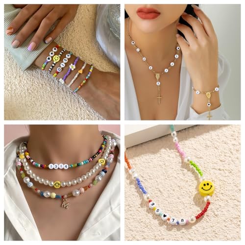 Looconi 300pcs Number Beads 0 Plastic Beads for Jewelry Making - color: Number0, size: 7x4mm