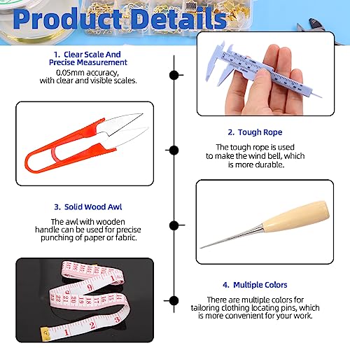 Glarks 1589Pcs Jewelry Making Kit, Jewelry Making Supplies Kit with Jewelry Making Tools, Jewelry Wires, Charms, Jewelry Findings for Jewelry Making, Repair and Beading - size: 1488pcs