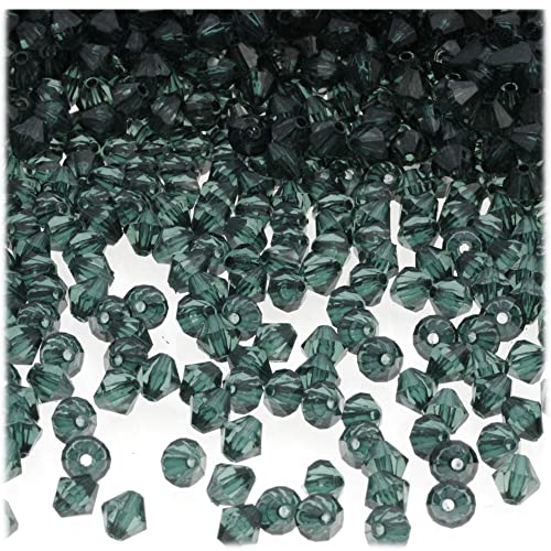 The Crafts Outlet, 1,000-pc Acrylic Bicone Beads, Faceted, 4mm, Clear