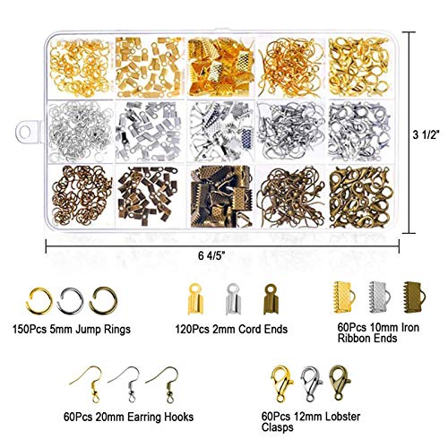 anezus Jewelry Repair Kit with Jewelry Pliers, Jewelry Making Tools, Beading String and Jewelry Making Supplies for Jewelry Repair, Jewelry Making and Beading