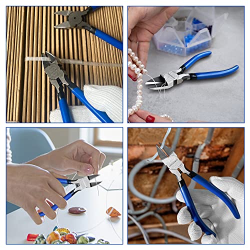 Wire Cutters 10 Pack, KAIHAOWIN 6 inch Dikes Small Wire Cutters Flush Cutters Wire Snips Clippers Diagonal Cutters Side Cutters Cutting Pliers for Crafting - size: 10 pack