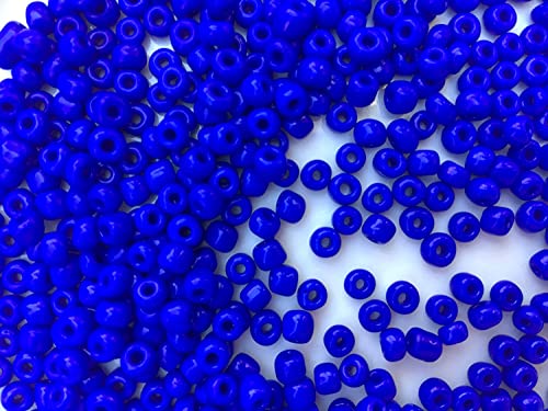 Czech Glass Seed Beads Opaque Bluer Size:6/0 40 gr / 1.4 oz… (Royal Blue) - color: Royal Blue