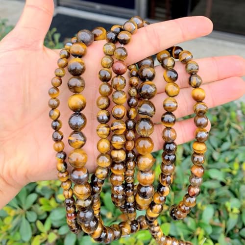 90pcs Adabele Natural Gold Yellow Tigers Eye Healing Gemstone 4mm (0.16 Inch) Small Round Beads Gem Stone Spacer for DIY Craft Jewelry Making GS12-4 - color: Tiger Eye Stone, size: 4mm (90pcs/1 Strand)