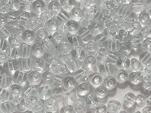 Czech Glass Seed Beads Crystal Clear Size:6/0 40 gr / 1.4 oz… (Crystal Clear) - color: Crystal Clear