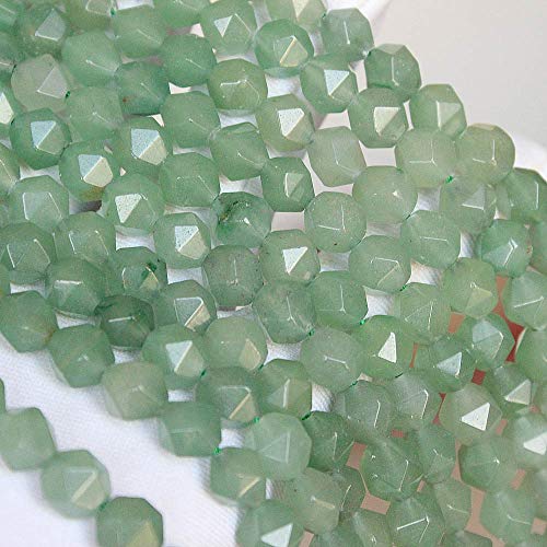 MJDCB Best Sellers Natural Stone Beads Faceted Polygon Green Aventurine Crystal Energy Stone Healing Power for Jewelry Making(8mm) - color: Green Aventurine