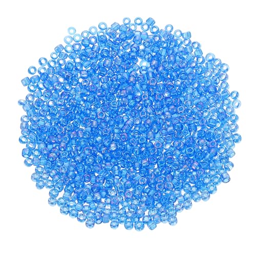 uxcell 2000 Pcs Glass Seed Beads Bulk, 2mm Mini Glass Bugle Beads for DIY Earrings, Necklaces, Bracelets, Jewelry Making, Light Blue - color: Light Blue, size: 2mm