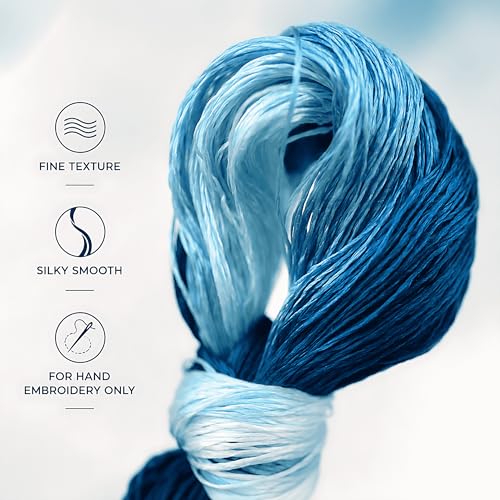 Natural 100% Silk Thread, Handmade Embroidery Thread Silk Floss 9 Colors 110m Each (64) - color: 64