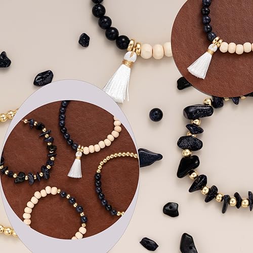 Xylise Jewelry Making Supplies Kit Natural Stone Beads for Irregular Natural Stone with for DIY Craft Bracelet Necklace Earrings for Adults (Purple) - color: Purple
