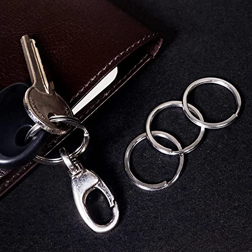 CREST Surgical and Marine Grade Stainless Steel Split Ring for Keychains SS316L Key Rings for Car Keys - color: 50-pack