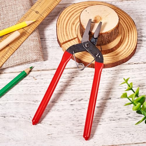 Pandahall Jewelry Hole Punch Pliers Jewelry Pliers Eyelet Pliers Craft Paper Leather Hole-punching Handed Tool Cutter Red Pin:1mm