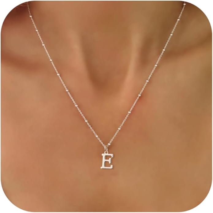 Valentines Gifts for Her Women - Initial Necklaces for Women Dainty 14k Gold Plated A-Z Letter Pendant Name Necklaces Cute Charm Choker Fashion Accessories Non Tarnish Trendy Jewelry Gift
