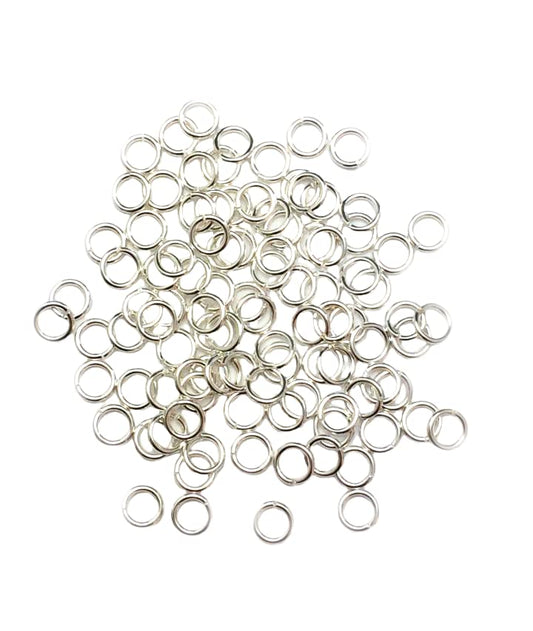 100pcs 925 Sterling Silver Open Jump Rings, 22 Gauge 4.0mm OD/2.8mm ID Made in USA by CRAFT WIRE - size: 4.0mm OD/2.8mm ID