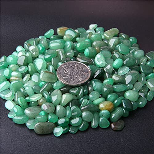 Natural 500 pcs Green Aventurine No Hole Undrilled Irregular Chip Gemstone Beads Rock Gravel Crystal Tumble Minerals Gravel Specimen Energy Decorative Stone Fish Tank Stone - color: Green Aventurine