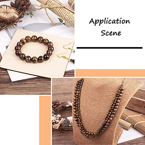 Craftdady 4 Strands Natural Round Tiger Eye Beads 4-10mm Polished Gemstone Chakra Energy Stone Loose Beads for DIY Bracelets Necklaces Earrings Jewelry Crafts, Total About 240pcs - color: Brown Tiger Eye