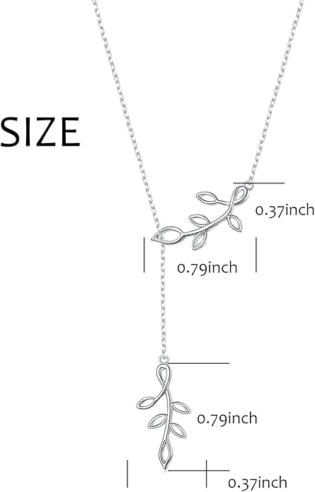 Long Necklace Sterling Silver Larait Bar Y Lariat Long Chain Drop Adjustable Necklace Gift for Her, 30"