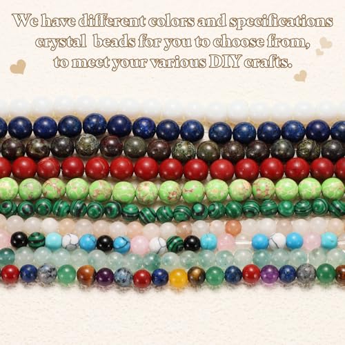 HARFINGTON 50pcs Natural Stone Beads 6mm Green Turquoise Round Gemstone Stone Loose Beading Real Genuine Smooth Balls Bead for Jewelry Making Bracelets Necklace Earrings DIY - color: Green Turquoise, size: 6mm