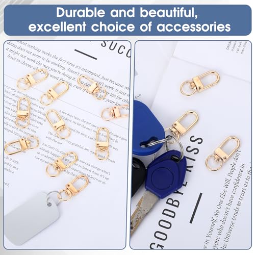 30 Pieces Lobster Claw Clasps Gold Swivel Snap Hooks, Metal Lobster Clasp Keychain Swivel Lanyards Snap Hooks Key Chain Hooks for Jewelry Making Purse Bags Keychain Clasp Connector Art Crafts