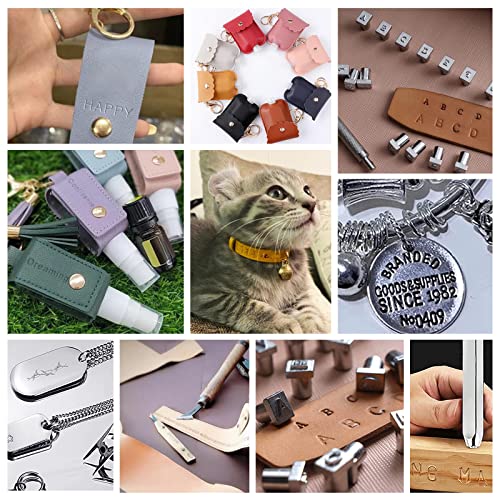 PH PandaHall 36 Pcs Letter and Number Metal Stamp Set, 1/20 inch 1.5mm Alphabet A-Z and Number 0-9 and Symbol, Iron Uppercase Stamps Punch Press Tool for Imprinting on Metal Jewelry Leather Wood - color: 36 Pcs - Letter & Numbers & Symbols 3, size: 1/16"