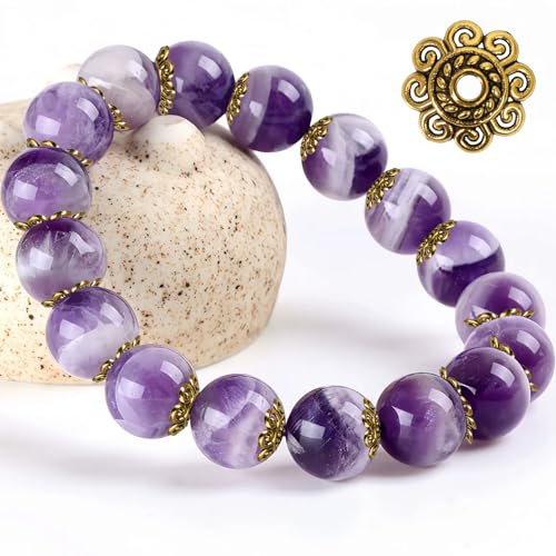 180PCS Bead Caps for Jewelry Making – 4 Finishes + 3 Sizes Each (Gold/Silver/Antique Gold/Antique Silver), Metal Spacer & Ornament Caps for Earrings, Bracelets, Necklaces and DIY Crafts
