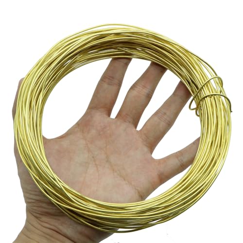 10 Gauage(2.6 mm) 1 Pound 30 ft Spool Brass Wire for Jewelry Making, Beading,Yellow Brass, Round, Dead Soft - size: 10 Gauage(2.6 Mm),1 Pound