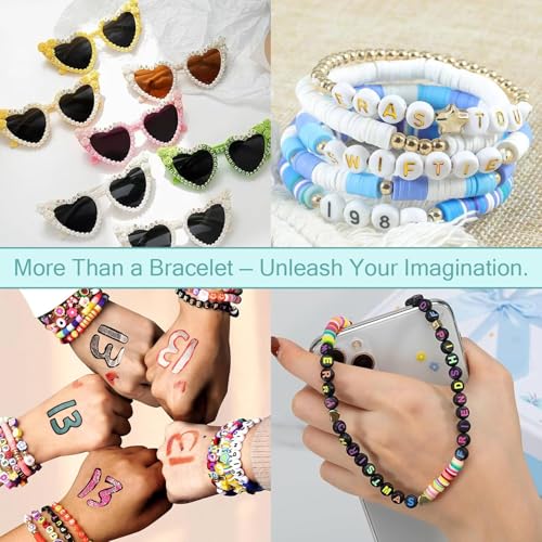 Acrylic Letter Beads Alphabet Gold Letter Black Cube Beads for Friendship Bracelets and Gifts Souvenir Jewelry Making(7 * 4mm Round,1000pcs) - color: Gold Black(Round)