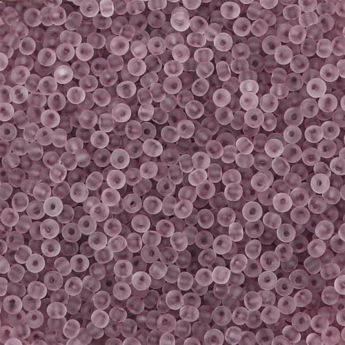 4mm Frosted Glass Seed Beads for Jewelry Making, 1000pcs Tiny Glass Bead Matte Pony Loose Spacer Beads for Beading, Friendship Bracelet, Pendants, Necklaces, DIY Crafting, Brown Purple - color: Brown Purple