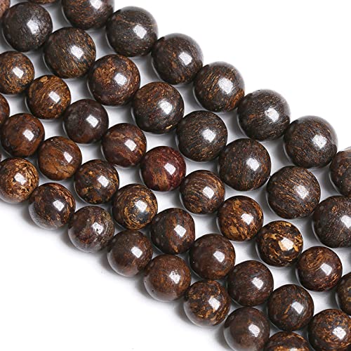4MM 86PCS Natural Stone Bronzite Gemstone Spacer Loose Beads for Jewelry Making DIY Bracelet Necklace 1 Strand - color: Bronzite, size: 4mm