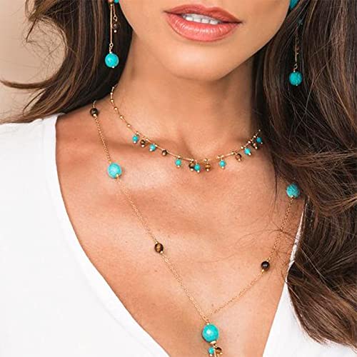 Craftdady 3 Strand Natural Howlite Beads 4-9mm Turquoise Polished Round Gemstone Loose Beads Energy Healing Stone Beads for DIY Bracelets Necklaces Earrings Jewelry Crafts, Total About 202pcs - color: Turquoise Howlite
