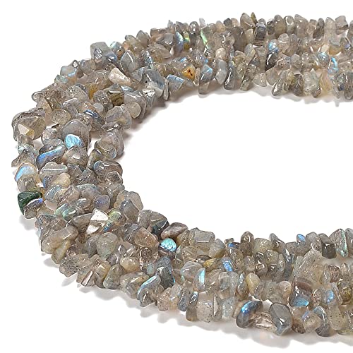 5-8mm Natural Labradorite Gemstone Chips Loose Beads Semi Precious for Jewelry Making DIY Handmade Craft Supplies 1 Strand per Bag Approxi 34" - color: labradorite Chips