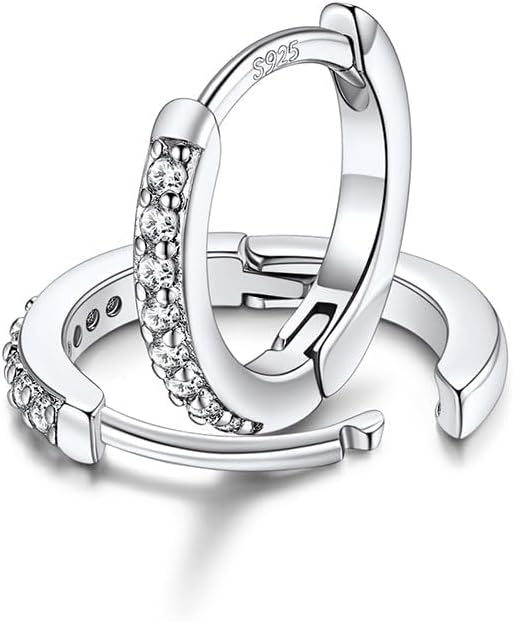 FaithHeart Sterling Silver Hoop Earrings for Women, Hypoallergenic Huggie Hoop Earrings Lightweight Small Cartilage Earrings Hoop Earring Dainty Everyday Earrings 6/8/10/12/14/15/16/18/20mm