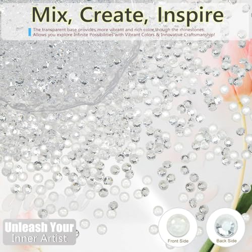 qiipii 620PCS 6mm Transparent Clear Resin Rhinestones Flatback Jelly Resin Stones Bulk SS30 Diamonds Gems Charms Supplies for Nails Face Eyes Makeup Body Tumblers Mugs Bottles DIY Crafts Shoes Clothes - color: Transparent, size: 6mm Bulk