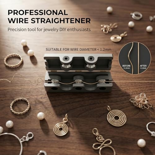 Y-II Wire Straightener Tool with 5 Bearings – Flip-Top Design for Jewelry Making & DIY Wire Wrapping – Remove Bends & Kinks, One-Pull Perfectly Straight