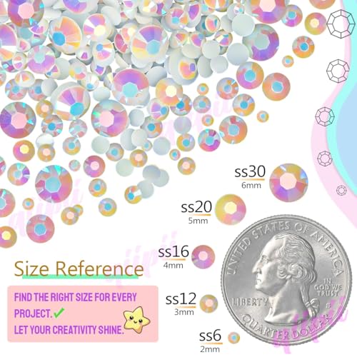 qiipii Light Pink AB Resin Rhinestones w B7000 Glue for Bedazzling Crafting Flatback Jelly Stones 2mm 3mm 4mm 5mm 6mm Diamonds Crystals Gems for Nails Face Eyes Makeup Tumblers Bottles Crafts Clothes - color: Light Pink AB